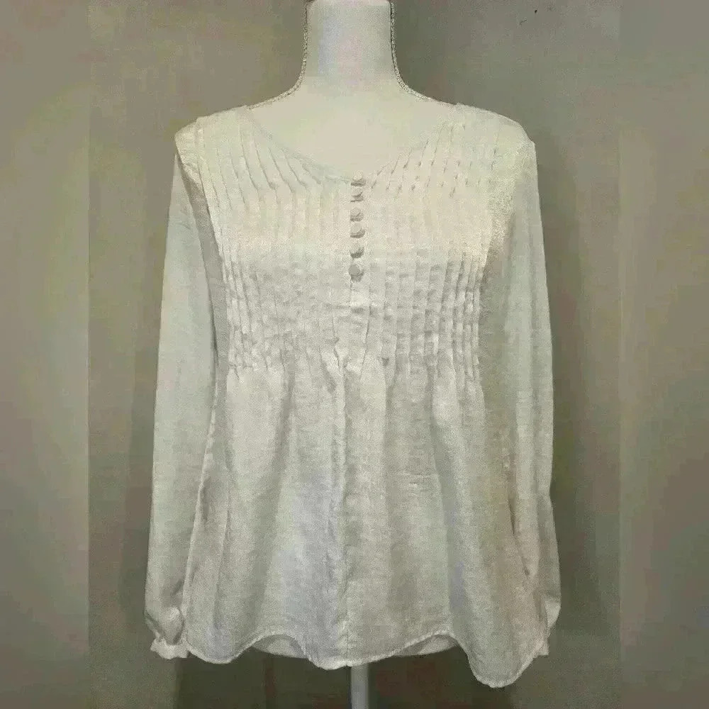 Calvin Klein Blouse Size Medium - Picture 3 of 9